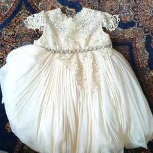 Designer Customized Baptism dress with swarovski